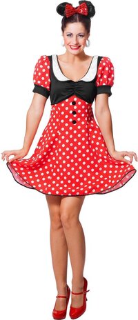 Minnie Mouse Costume - Women's Size L - Red