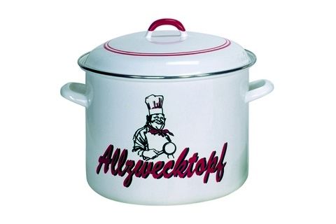 Karl Krüger Steelpan - 14 l - Rond - Wit - Roestvrijstaal