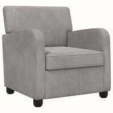 vidaXL Fauteuil Lichtgrijs fluweel