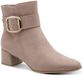 Marco Tozzi Dames Enkellaarsje 2-25339-47 Bruin Textiel Blokhak Ritssluiting