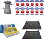 WAYS - Entretien piscine - 2x Tapis solaire & Pompe de filtration 2006 L/h & 12 Filtres Type II & Brosse de lavage WAYS