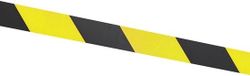 Ruban de signalisation jaune/noir - 100 mètre - 75 mm