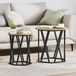 Prolenta Maison Exclusive - Salontafel, 2 stuks, ambachtelijk eikenhout, 50 x 50 x 50 cm