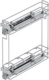 Emuca Uitschuifbaar flessenrek Suprastar, met zachte sluiting, module 150 mm, Staal, Verchroomd