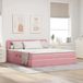 Maison Exclusive Lit de luxe avec tête de lit et espace de rangement, couleur rose, 160 x 200 cm, revêtement en velours