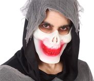 ATOSA - Bloederig skelet half masker voor volwassenen