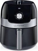 alpina Airfryer 3.5L - Heteluchtfriteuse 2 tot 3 Personen - Air Fryer met Instelbare Temperatuur van 80 tot 200°C - Hetelucht oven Airfryer Timer tot 60 Minuten - 1400W - Zwart