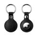 Levy's Leathers A66AIR-BLK Echt Leren AirTag Houder, Sleutelhanger, Zwart
