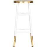 Safavieh Raymos barkruk 34 x 34 x 76.2 cm wit/goud