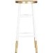 Safavieh Raymos barkruk 34 x 34 x 76.2 cm wit/goud
