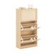 SoBuy Schoenenkast met 3 Kleppen, Schoenencommode, Schoenenrek, Schoenenkist, Gangkast, Opbergkast voor Schoenen, voor Inkomhal, Woonkamer, Slaapkamer, 60x24x118 cm, Hout Kleur, FSR159-N