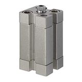 RIEGLER 15. DMI.100045 serie ACE compacte cilinder, dubbelwerkend, IG, magneet, 100 mm zuiger, 45 mm hub, G 1/8" aansluiting, M12 x 1,75 zuigerstangen