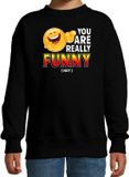 Bellatio Decorations Shoppartners Bv Funny emoticon sweater You are really funny zwart voor kids - Fun / cadeau trui 98/104