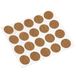 Adsamm® 20 x afdekdoppen | Ø 1,3 cm Ø 0,51" | walnoot | rond | 0,45 mm dunne, zelfklevende meubelpatches