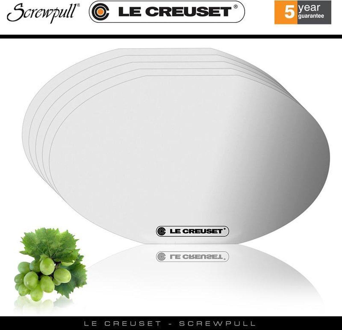 Le Creuset Screwpull WA-125 Druppelvanger - Schenktuit - Set van 5