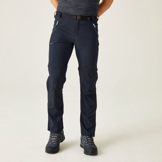 Regatta Xert III Waterafstotende Afritsbare Wandelbroek - Outdoorbroek - Mannen - Zwart - Marine Blauw
