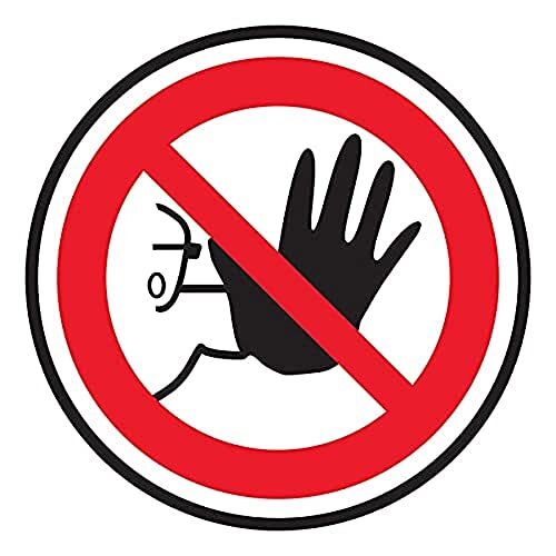 V Safety Geen toegangssymbool - 300x300mm - Zelfklevende vloersticker