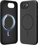 kwmobile Schokabsorberend telefoonhoesje voor Apple iPhone 17e / iPhone 16e — TPU-bumper met verhoogde rand, MagSafe-compatibel — donkergrijs