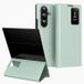 Samsung Galaxy Z TriFold Smart Clear View Étui à rabat avec fente pour carte - Vert clair