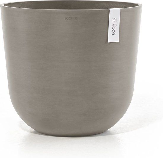 Ecopots Oslo 45 + Water Reservoir - Taupe - Ø45 x H39,4 cm - Ronde bloempot