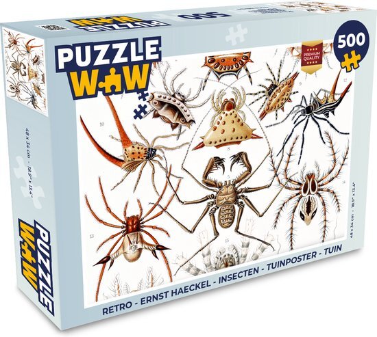 MuchoWow Puzzel Retro - Spin - Ernst Haeckel - Spinnen - Legpuzzel - Puzzel 500 stukjes