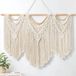OEM Allecto Macrame Tapestry - Boho Wanddecoratie - Large 110 x 80 cm - Woven Tapestry - Leaves Design - Beige - Katoen/Hout