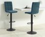 Maison Exclusive - Tabouret de bar, lot de 2, velours bleu