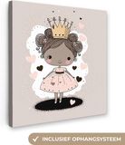 Toile Peinture Princesses - Pastel - 90x90 cm