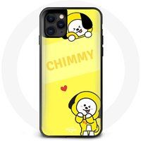 Maniacase Etui voor Iphone 12 BTS Bangtan BT21 Chimmy Jimin Gele Achtergrond
