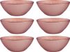 Artesania Cerd Vivalto Bols/plats de service/bols à soupe - 6x - Murano - verre - D15 x H6 cm - rose - Empilable