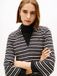Tommy Hilfiger Robe longue pour femme Coton Noir/Blanc L