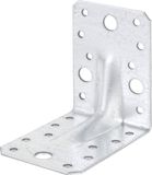 Alberts 846657 hoekanker extra sterk met rib | sendzimir verzinkt | 90 x 90 x 65 mm | set van 25