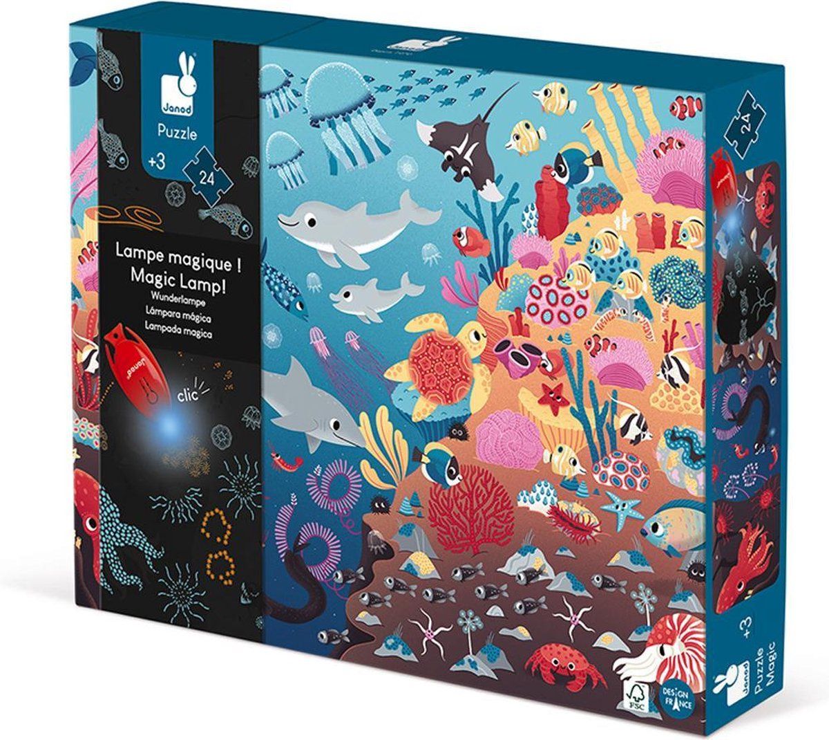 Janod Magische Puzzel - De Oceaan - Meerkleurig