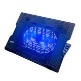 iggual RP2V17A Draagbare koeler voor maximaal 43,2 cm (17 inch), met 2 ventilatoren, 4 hellingshoeken en 2 USB-poorten, stille en antislip pc-ventilator
