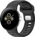 Strap-it Sport bandje siliconen geschikt voor Google Pixel Watch 5 (45 mm) / 4 (45 mm) / 3 (45 mm) - Zwart