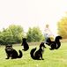 Solidchoice - Lot de 4 décorations animales en métal pour jardin