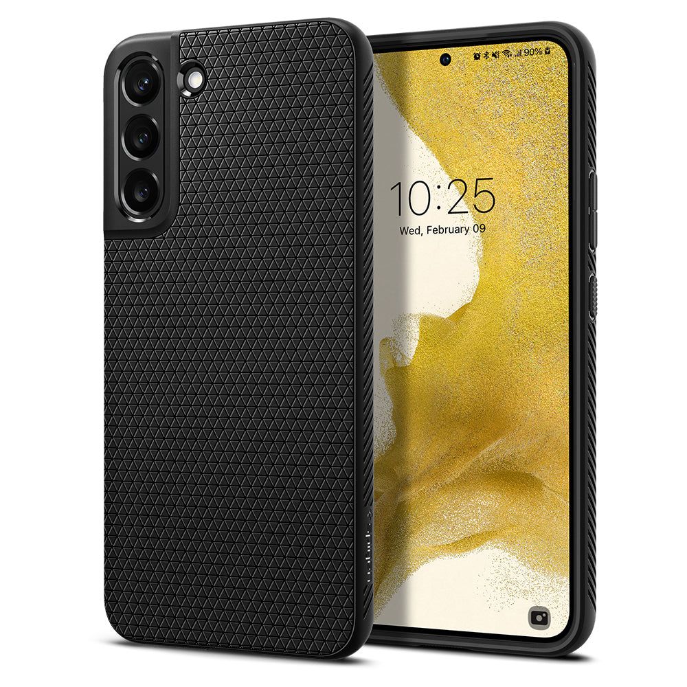 Spigen Liquid Air Hoesje Geschikt voor Samsung Galaxy S22 Plus Back Cover Zwart
