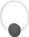 LEDVANCE Decor Aura applique murale en polycarbonate incurvé avec LED et design filament, 10 W, 800 lm, 3000 K, 830 blanc chaud, click select, gris foncé, plastique (PC), IP20