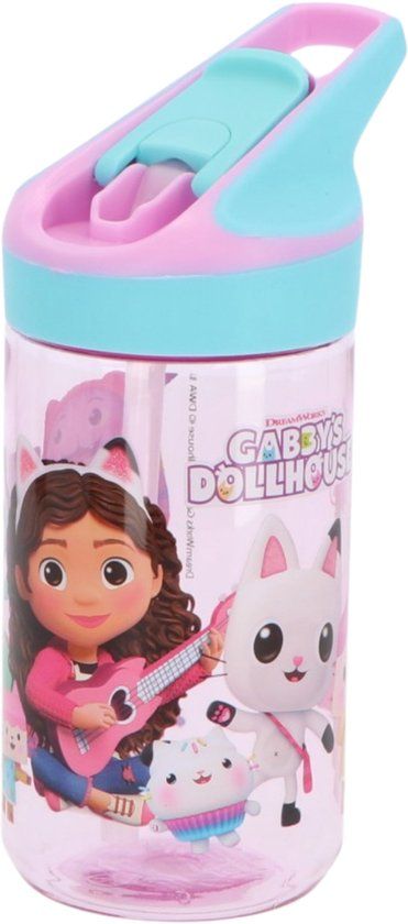 4KidsOnly Gabby's Dollhouse Tritan Premium Drinkfles - 480 ml – Roze