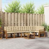 vidaXL - Acacia Hout Loungeset - 7-delig - Natuurlijk en Beige