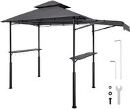 Vevor BBQ Gazebo, Donkergrijs, 2430x1500x2500mm
