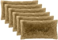 vidaXL Kussensloop 6 pcs HEERLEN Lichtgroen 40 x 70 cm PV Fleece