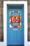 Bellatio Decorations 2x stuks 65 jaar mega poster / deurposter - 59 x 84 cm - verjaardag versiering