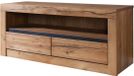 MASSIVMOEBEL24.DE chêne / chêne moucheté meuble TV bois massif non traité 115x42x49 cm (LxPxH) huilé entièrement massif assemblé MONTREUX #103