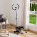 Vélo d'appartement avec écran LCD, vitesse réglable, structure en métal et ABS, 55 x 53 x 118-128 cm