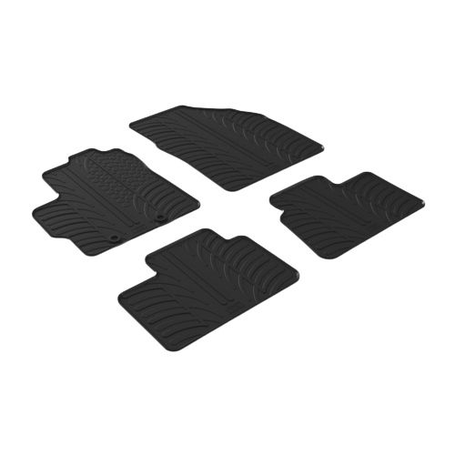 Rubbermatten voor Toyota Aygo X 2022- (T-Design 4-delig + montageclips)