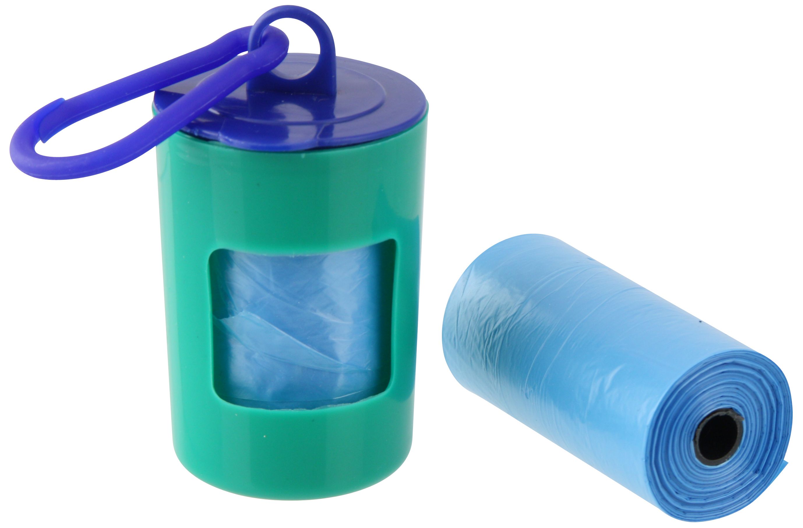 FACKELMANN Hondenpoepzakhouder met extra vulling - Blauw/Grijs/Rood