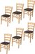 t m c s Tommychairs Cuore - Eetkamerstoelen - Set van 6 - Naturel - Kunstleer & Hout