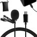 MOJOGEAR Speldmicrofoon USB-C voor smartphone en tablet - 1,5 meter kabel dasspeld - Lavalier microfoon voor o.a. iPhone 15, iPhone 16, iPhone 17 & Samsung/Android smartphones - Zwart