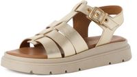 Tamaris Dames Platte Sandalen 1-28214-46 Licht Goud